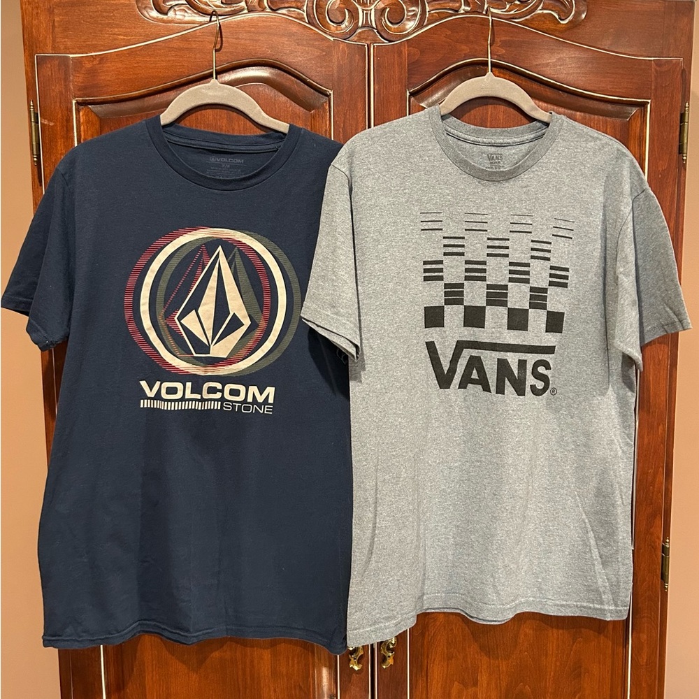 2 Young Men’s M tee shirts - Vans, Volcom